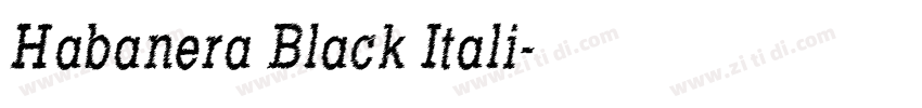 Habanera Black Itali字体转换